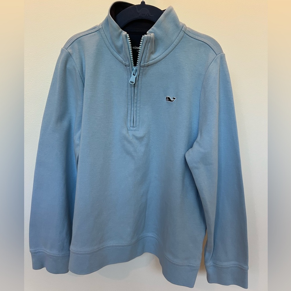 Vineyard Vines Men's Sky Blue Zip-Up Sweater